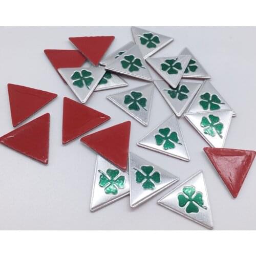 100pcs 2.0cm 20mm Car Logo emblem Badge decal Alfa Romeo for Giulietta Spider GT quatrefoil green delta sticker