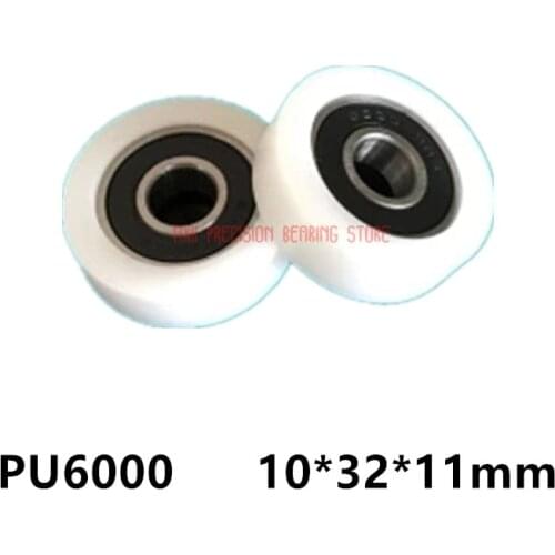 2021 Hot Sale Limited Plastic Bearing Pulley 6000 Roller Nylon Rubber Wheel 10*35*11 Small