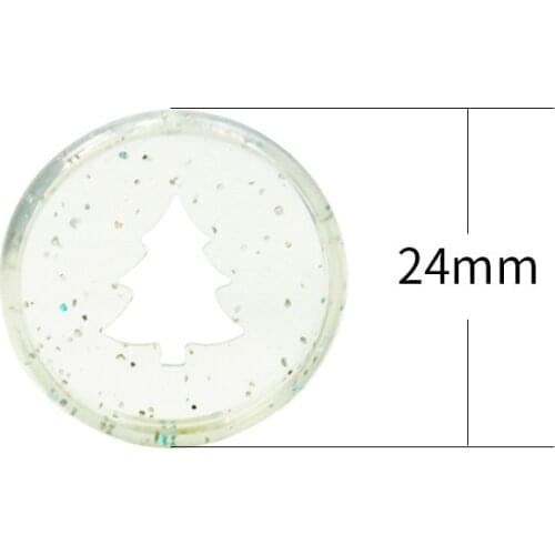 24mm 30pcs Christmas Tree Notebook Binding Ring Loose-leaf Binding Discs Mushroom Hole Scrapbook Accessories Plastic Ring Disc