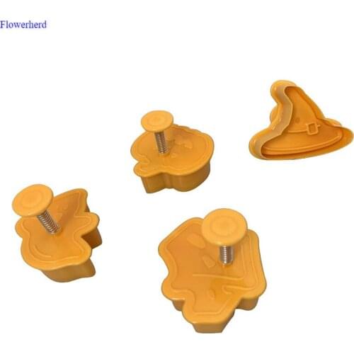 4 Pcs Halloween New Cake Decorating Tools DIY Chocolate Candy Mold Kitchen Bakeware Pumpkin Ghost Silicone Mold Party Supplies