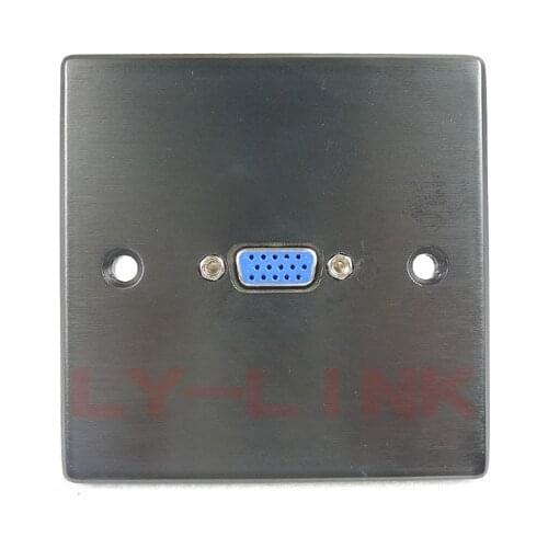 Aluminium VGA wall plate with black color