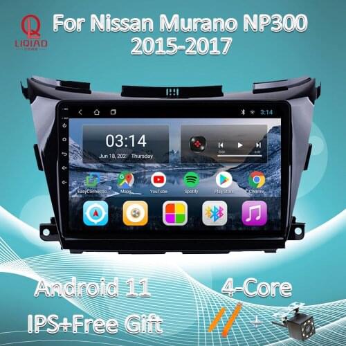 Car Radio For Nissan Murano NP300 2015-2017 Android 11 Stereo Player GPS Navigation Multimedia USB WIFI BT DVD Quad-Core 2 DIN