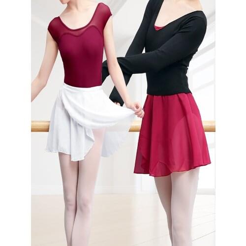 USHINE Ballet Dance for Adult Children Shirt Pure Floral Color Print Practice Triangle Dance Dress Women Ballet Dress For Childr