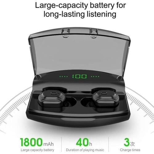 Bluetooth headset wireless headset mini 5.0 with power display mobile power binaural sports stereo earplugs