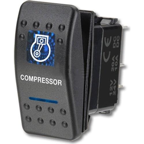 EE support Waterproof Bar Carling Rocker Toggle Switch Blue LED Compressor Light Universal Car Accessories Sales