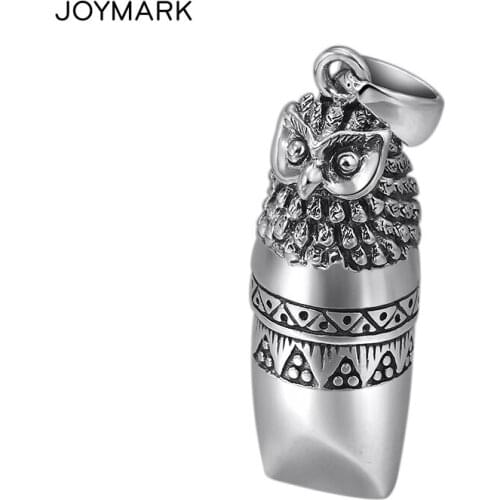Exquisite Retro S990 Sterling Silver Owl Whistle Pendant Men and Women Fashion Jewelry Thai Silver Pendant TSP224