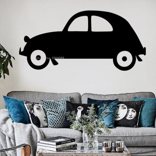 Classic Car Transport Wall Sticker Home Decoration Kids Room Garage Removable For Living Room Window glass Murals poster DG638