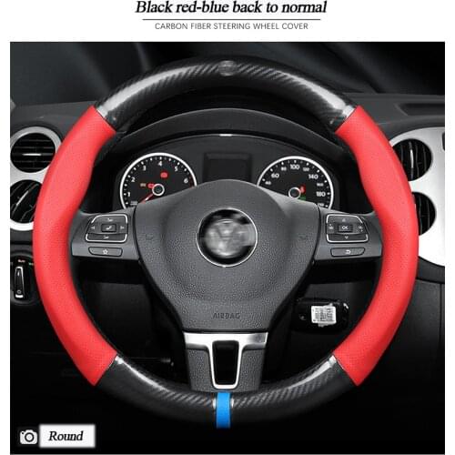 Steering wheel cover set for Volkswagen Passat Magotan CC Sagitar Tourang Lavida Lingdu carbon fiber Car Shell car accessories