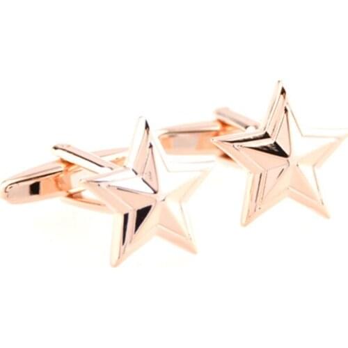 Metal Star Cufflinks for Mens Trendy Cuff Links Shirt for Cufflink High Quality Christmas Gift Luxuly Jewelry