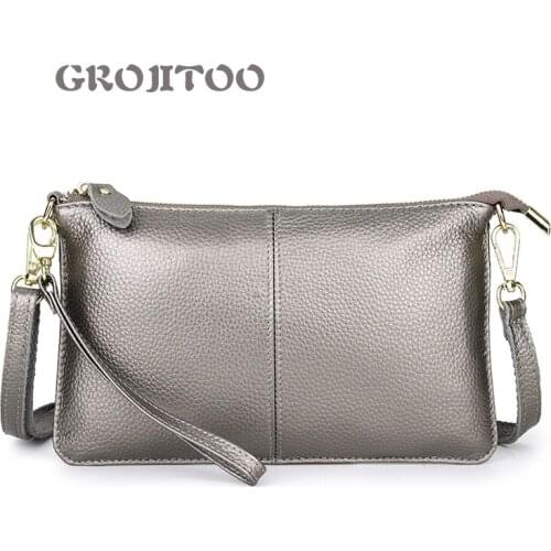GROJITOO New head cowhide womens straddle bag popular new single shoulder bag multi-functional hand bag soft leather wallet