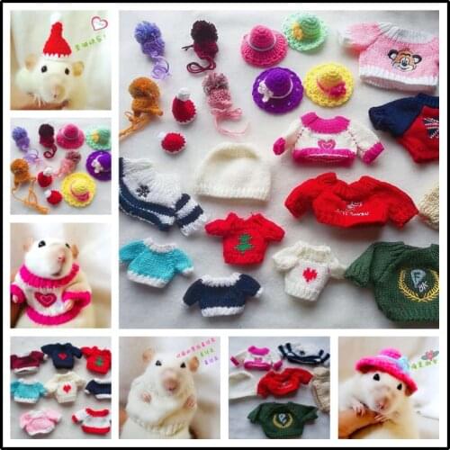 Chipmunk Clothes Chipmunk Clothes Hamster Clothes Mini Hat Small Hamster Winter Handmade Wool Clothing