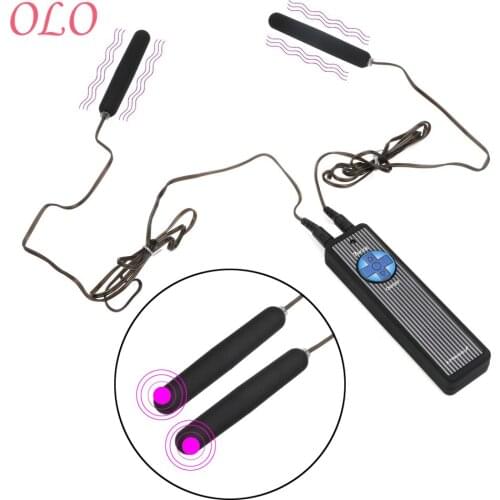 OLO Double Vibrating Bullet Vibrator 7 Speed Sex Toys for WomenJump Egg for Couples Clitoris Stimulator Strong Vibration