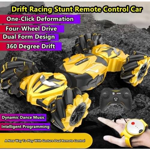 4WD Drift RC Car Programming one Key bumble bee Deformation Gesture Sensing Automatic Demo Music light Childrens dance RC car