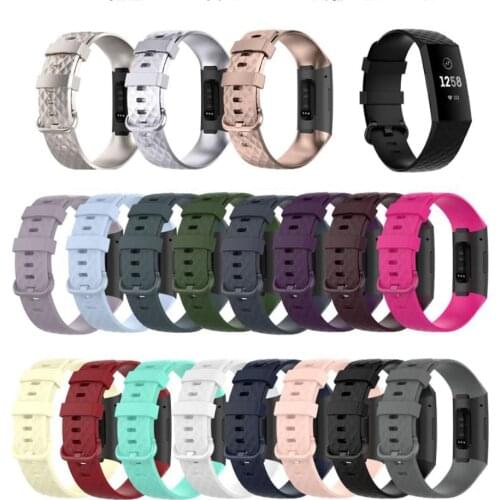 JKER High Quality Watch Strap For Fitbit Charge 3/3 SE Bracelet Sport Watch Bands Silicone Wristband For Fitbit Charge 4 Watch