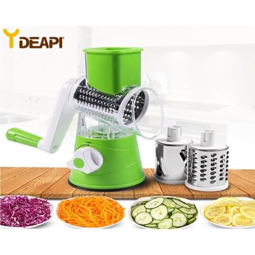 YDEAPI Manual Vegetable Cutter Slicer Multifunctional Round Mandoline Slicer Potato Cheese Kitchen Gadgets Kitchen Accessories