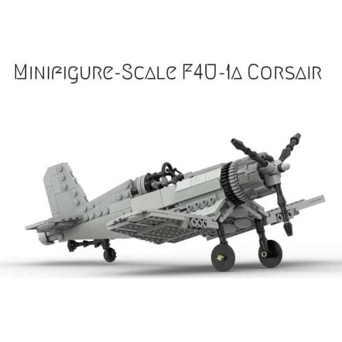 MOC Building Bricks Toys F4U Fighter Military Series World War II Aircraft ww2 Aircraft