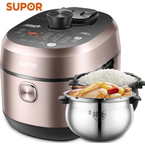Instant pot Supor pressure cooker Pot 220V 5L Rice Cooker intelligent 2200W IH Double inner pot multifunctional electric cooker