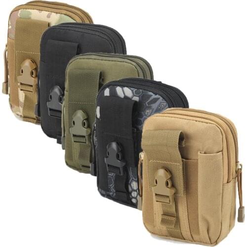 Tactical Molle Pouch Waist Bag Waterproof Hiking Multifunction Casual EDC Tool Bag Small Bag Mens Mobile Phone Case Hunting Bag