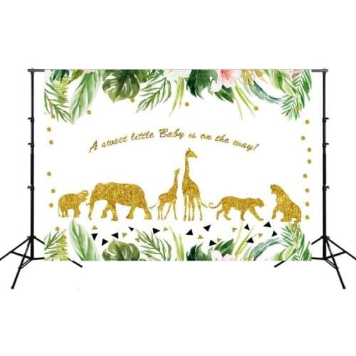 Tiger Giraffe Zebra Safari Backdrop Jungle Birthday Party Backgrounds For Photo Studio Cartoon Vinyl