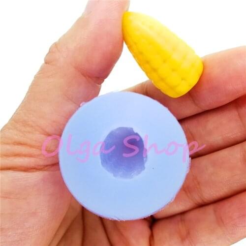 VYL077 3D Corn Gummy Candy Silicone Mold Fondant Cake Decorating Resin Art Pendant Clay Aromatherapy Soap Making 27.7mm x 15.0mm