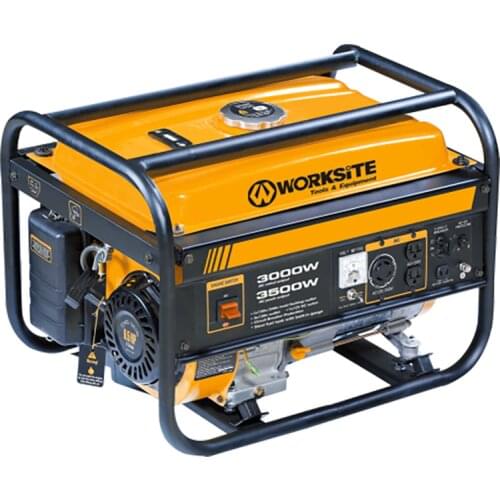 Worksite 3500RPM Portable Generator Gasoline Industrial 3500W