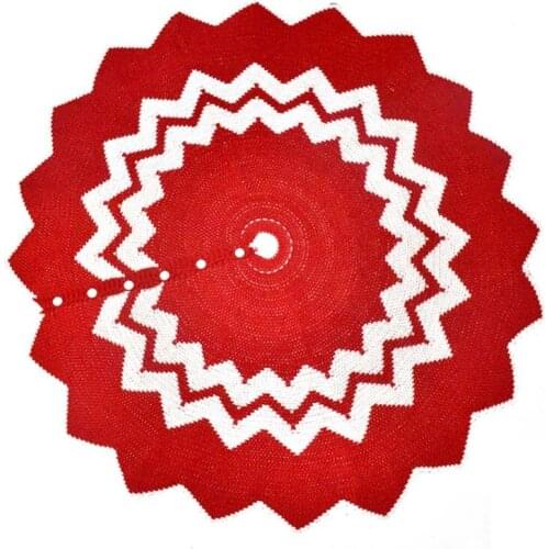 M68E Christmas Tree Skirt 48 Inch Wave Ripple Tree Collar for Rustic Christmas Decorations Winter New Year Decoration Supplies