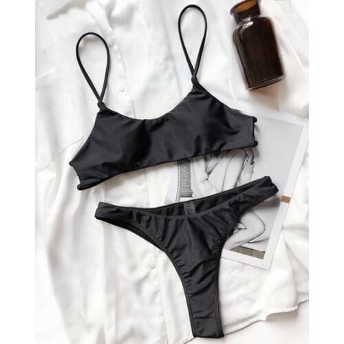 Bikini Tiro Alto Swim Suit Women Swimwear Swimsuit Bathing Biquini 2021 Swimming Suit for Women Maillot De Bain Femme Monokini