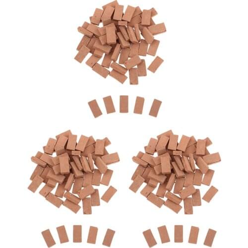 1:35 Scale Red Clay Brick 11x6mm for Sand Table Wall Build Accessory 150Pcs