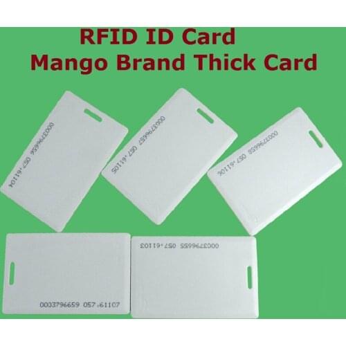 10pcs/Lot Proximity EM / ID RFID 125khz Smart Thick ID Card Access Control System High Quality For Read Only