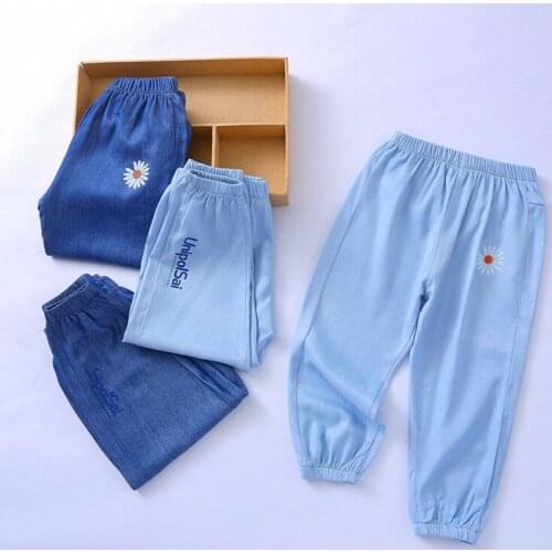 2021 Summer Girls Boys Casual Thin Loose Pant Baby Kids Children Trousers