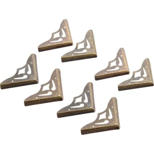 8pcs Wood Box Corner Protectors Vintage Book Scrapbooking Notebook Albums Menus Folders Corner Protectors Bracket 41x41mm