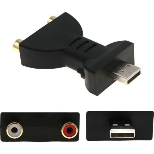 USB to 2RCA female adapter DVI audio head