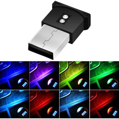 Auto Interior Mini USB LED Atmosphere Light For Hyundai Tucson Elantra Creta IX25 IX35 Sonata Solaris Santa Accent Creta Azera