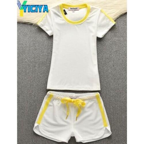 YICIYA velvet fashion casual suit round neck Pullover temperament large size short sleeve shorts two piece set,met,tracksuit