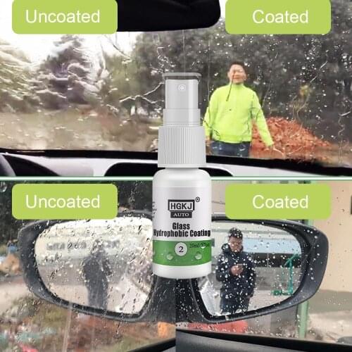 HGKJ-2-20×5PCS or with Gray Towel of Hydrophobic Coating Car Chemicals Technology Waterproof Rainproof Car Glass Cleaning Spray
