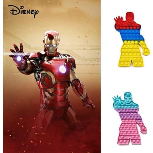 Disney Marvel Iron Man Push Sensory Bubble Figet Toys Autism Needs Squishy Stress Reliever Anti-Stress Funny Squeeze Adult Toy
