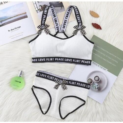 Letter Sports Bra Top briefs set Push Up Running Gym Yoga Bra Underwear Bralette Lingrie Harness Camisole shockproof 1set/2pcs