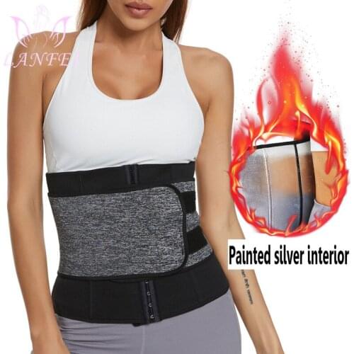 LANFEI Hot Neoprene Belts Womens Slimming Sauna Weight Loss Waist Trainers Body Shaper Gym Sweat Fat Burn Compression Corset