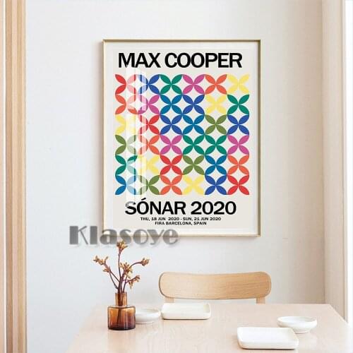 Max Cooper Gig Poster Pop Art Wall Art Canvas Painting Poster Home Decor Prints Nordic Style Electrophonic Music Wall Stickers