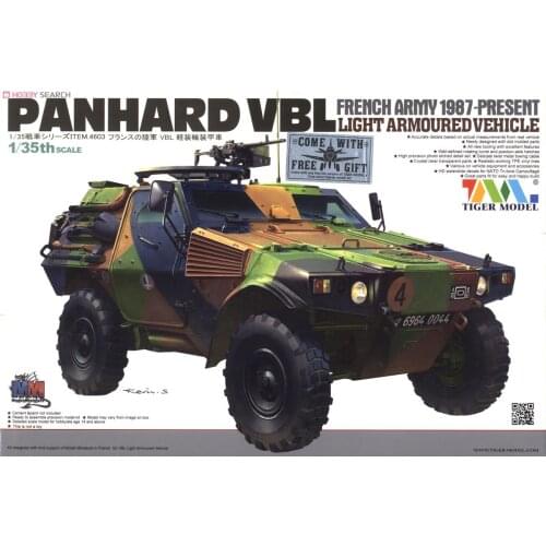 Tiger TIG4603 1/35 French Army 1980-Present Panhard VBL Light Armoured Vehicle Plastic Model Kit