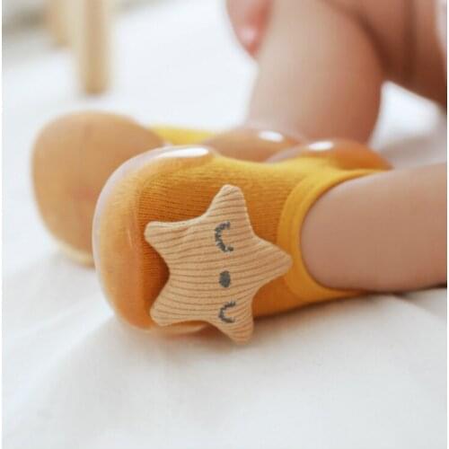 Soft Sole Rubber Baby Girl Shoes Kids Cartoon Sock Shoes Girls Socks Slipper Infant Baby Soft Anti-slip Shoes