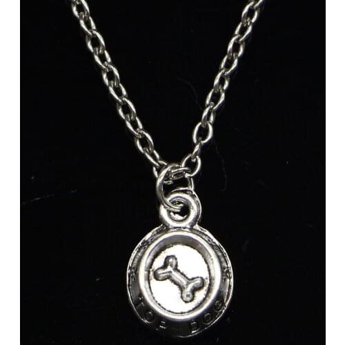 New Fashion Necklace 15x10mm dog bowl bone Pendants Short Long Women Men Colar Gift Jewelry Choker