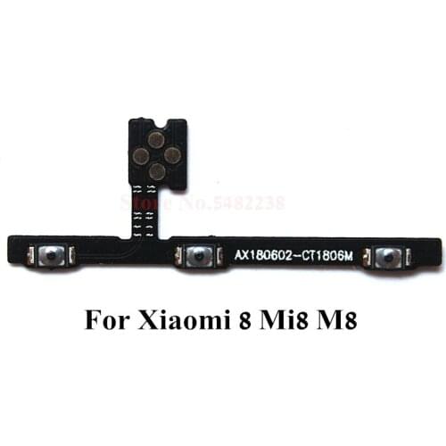 Original Power ON OFF Volume Side Buttons Flex cable For Xiaomi 8 8SE Mi8SE Mi8SE M8 M8SE Side Key connector Replacement