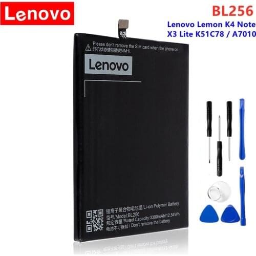 Lenovo Original Battery 3300mAh BL256 For Lenovo Lemon K4 Note K4note / X3 Lite K51c78 / A7010 +Free Tools