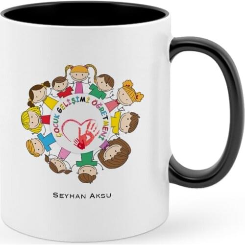 Personalized Child Development Teacher Black Mug Cup-1