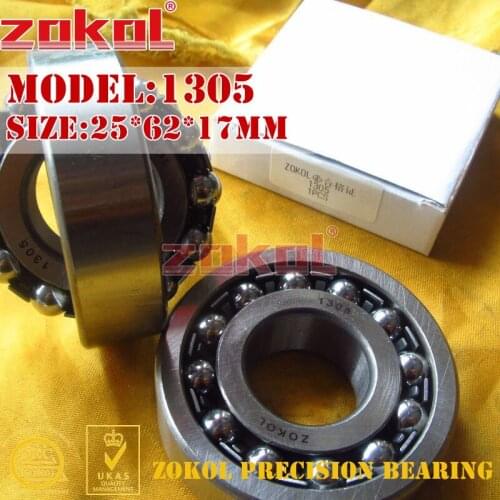 ZOKOL bearing 1305 Self-aligning ball bearing 25*62*17mm