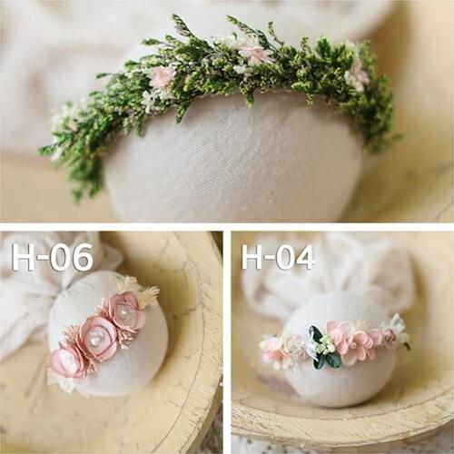 Newborn baby headbands girl flower princess hand-made headwear photo shooting accessory newborn photography props