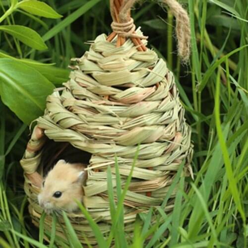 Straw Natural Bird Nest Pigeon Bird House Parrot Nest Warm Pet Bedroom Courtyard Bird Cages Accessories