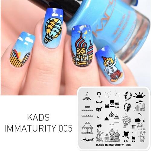 Nail stamping plates Clown Bear Pattern Nail stamp Template Image Stencil Plate for Nail Polish DIY Design Beauty Tools