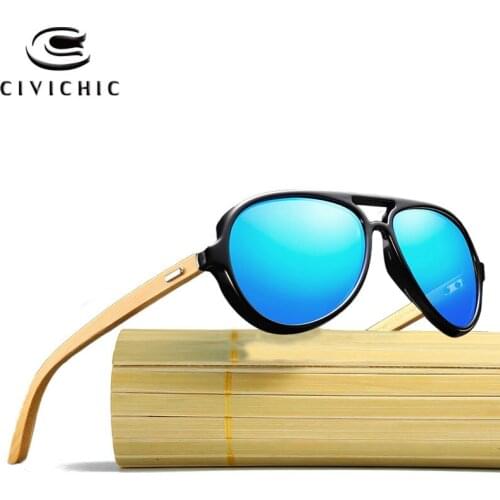 Chic Wooden Polarized Sunglasses Men Bamboo Eyewear Brand Designer UV400 Driving Glasses Women Mirror Coated Gafas De Sol KD8804